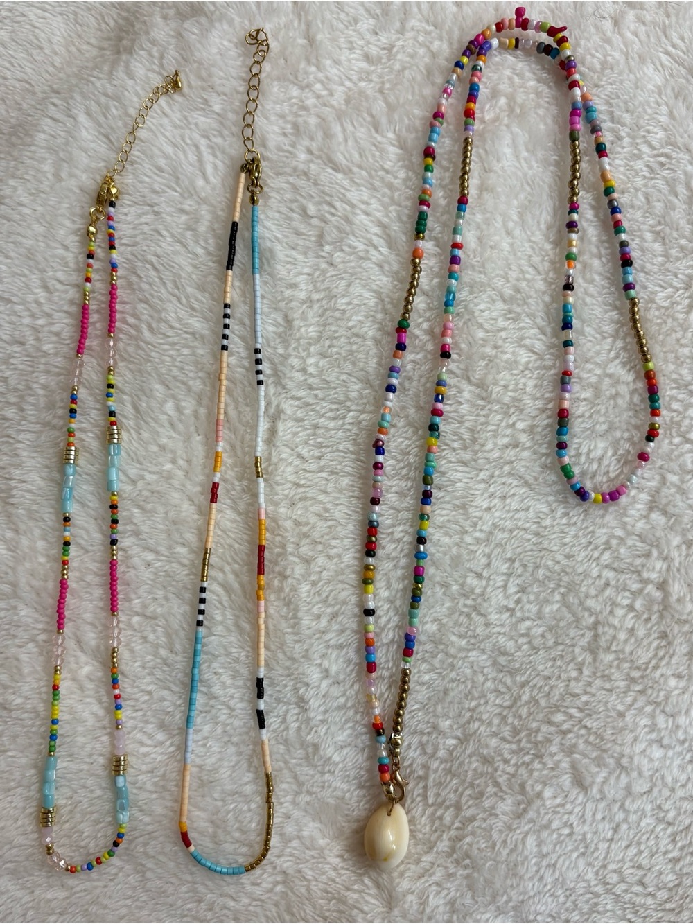 Multicolor Beaded Necklaces- set of 3